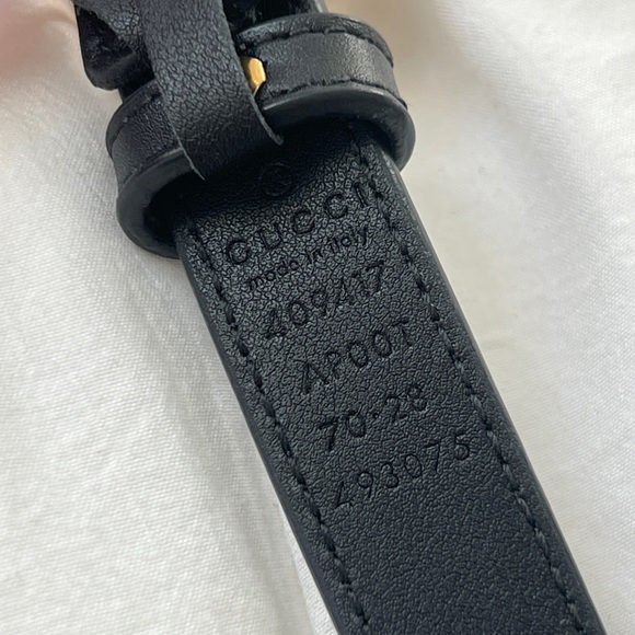 Gucci GG Marmont Thin Leather Belt Women Size 70 - Picture 7 of 9
